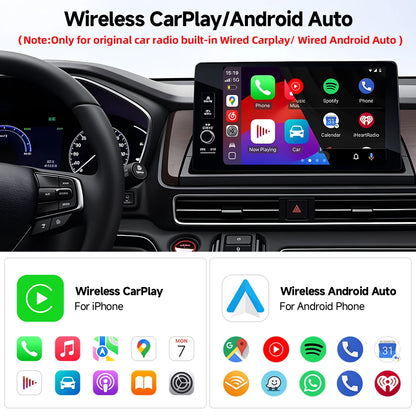 2In1 Carplay Adapter Apple AI Android Auto Car Play Smart Box Car Intelligent Systems for Toyota Honda Autosky Vw Sky Wireless