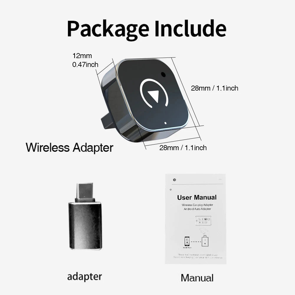 2In1 Carplay Adapter Apple AI Android Auto Car Play Smart Box Car Intelligent Systems for Toyota Honda Autosky Vw Sky Wireless