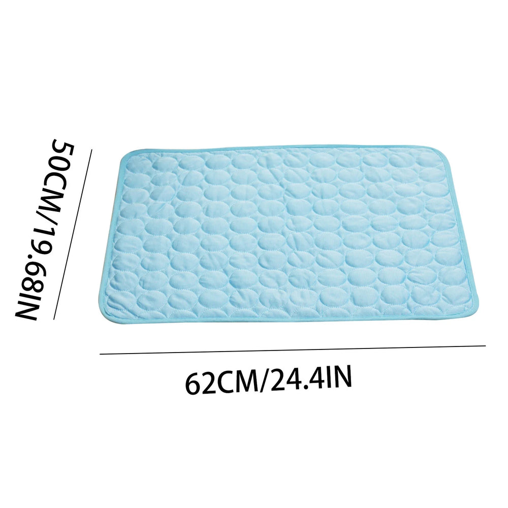 HOARBOEG Summer Cooling Mat for Dogs Cats Ice Silk Self Dog Cooling Mat ​Breathable Pet Crate Pad Portable & Washable Pet Cooling Blanket for Small Medium and Large Pet Outdoor or Home Us