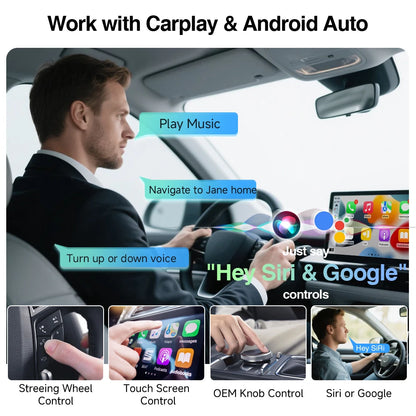 2In1 Carplay Adapter Apple AI Android Auto Car Play Smart Box Car Intelligent Systems for Toyota Honda Autosky Vw Sky Wireless